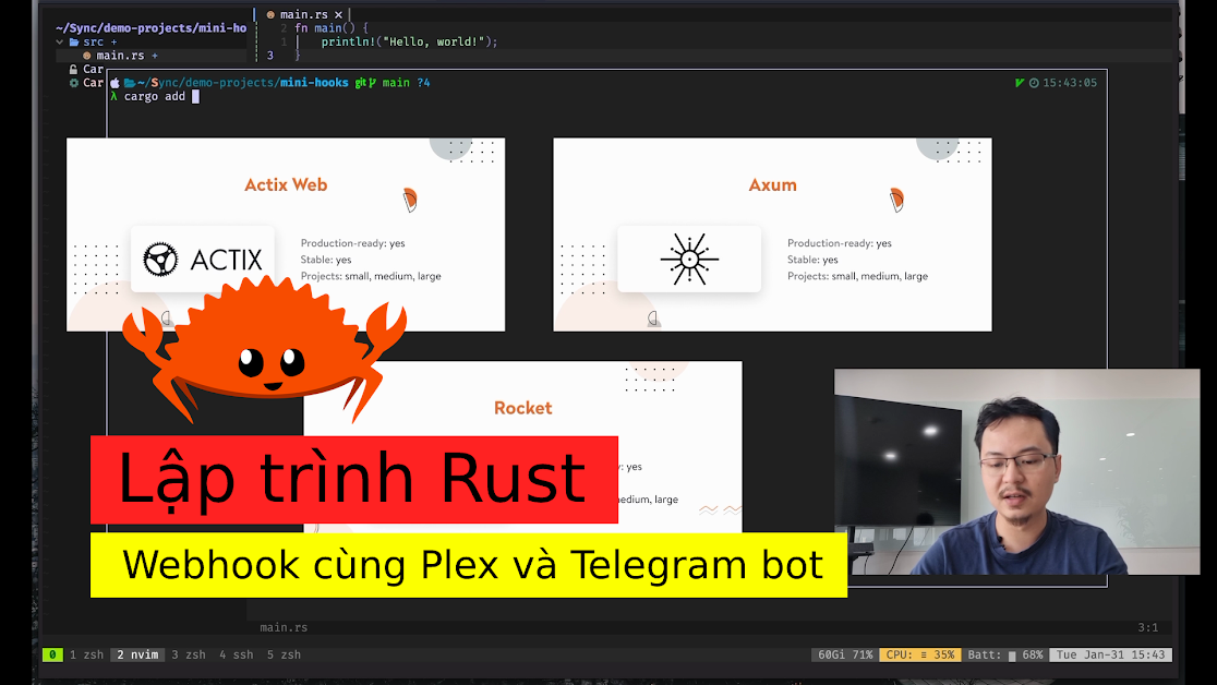 Rust: Lập trình API webhook